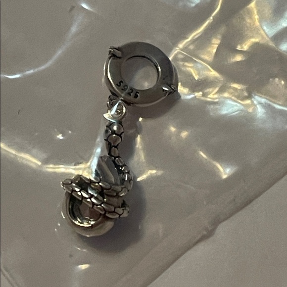 Elegant Pandora 925 Sterling Silver and Blue Snake Charm - Picture 4 of 6